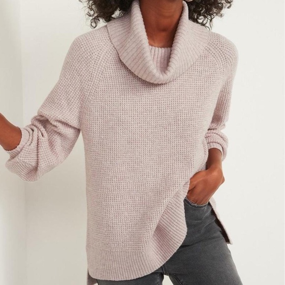 NWOT Old Navy Waffle Knit Cowl Neck Sweater - S - Picture 1 of 5